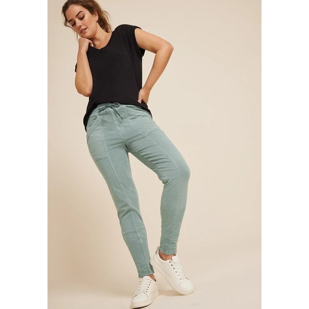 NWT Maurices Weekender Drawstring Taper High Rise Womens MEDIUM Regular